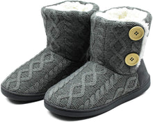 Carica l'immagine nel visualizzatore di Gallery, ONCAI Pantofole da Donna Calde Pantofole in Tessuto a Maglia Comode Pantofole Antiscivolo Fashion