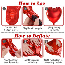 Carica l'immagine nel visualizzatore di Gallery, MIAHART 12pz Palloncini con Elio a Forma di Cuore Rosso Palloncino Rosso... - Ilgrandebazar