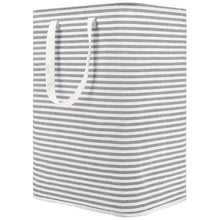 Carica l'immagine nel visualizzatore di Gallery, DOKEHOM 80L Ispessimento Cesto della biancheria Raggruppabili Stoccaggio Paniere, Cotone (Grigio)