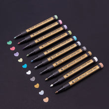Carica l'immagine nel visualizzatore di Gallery, Pennarelli Metallici, Beupro Evidenziatori colori metallici set di 10 Argento - Ilgrandebazar
