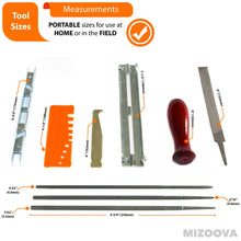 Carica l'immagine nel visualizzatore di Gallery, MIZOOVA Affilatore per Motosega Kit Professionale 10 Pezzi Affilatura... - Ilgrandebazar