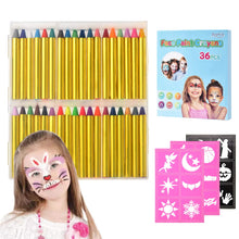 Carica l'immagine nel visualizzatore di Gallery, Colori per Viso Bambini,Face Painting,36 Pastelli Truccare &amp; Corpo,... - Ilgrandebazar