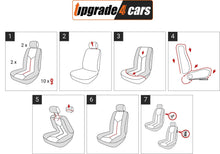 Carica l'immagine nel visualizzatore di Gallery, Upgrade4cars Coprisedili Auto Universale, B1 Nero Grigio - Anteriore - Ilgrandebazar