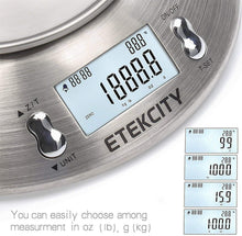 Carica l'immagine nel visualizzatore di Gallery, Etekcity Bilancia da Cucina Elettronica in Acciaio Inossidabile 5kg/ Argento - Ilgrandebazar