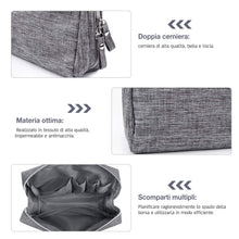 Carica l'immagine nel visualizzatore di Gallery, Icnow Mini Trousse,Trousse Make up Viaggio Impermeabile Borsa Trucchi Grigio - Ilgrandebazar