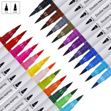 Carica l'immagine nel visualizzatore di Gallery, Pennarelli Acquarelli Colore Brush Pen Doppio 24 Pezzi con Punta 24 Colori - Ilgrandebazar