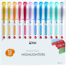 Carica l'immagine nel visualizzatore di Gallery, 12 Evidenziatori Pastello - Doppia Punta, Grossa e Fine - Set da 12 Colori... - Ilgrandebazar
