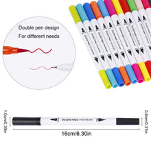 Carica l'immagine nel visualizzatore di Gallery, Pennarelli Acquarelli Colore Brush Pen Doppio 24 Pezzi con Punta 24 Colori - Ilgrandebazar