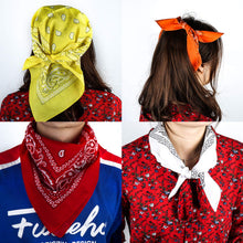 Carica l'immagine nel visualizzatore di Gallery, 12 Pezzi Bandana per Capelli, 100% Cotone Disegno Paisley - Multiuso... - Ilgrandebazar