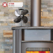 Carica l'immagine nel visualizzatore di Gallery, NETTA Ventilatore per camini a legna, funzionamento senza corrente, 4 4 Blade