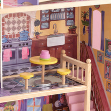 Carica l'immagine nel visualizzatore di Gallery, KidKraft 65092 Casa legno Kayla per bambole di 30cm con 10 accessori inclusi e 3 livelli di gioco, Multicolore
