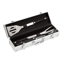 Carica l'immagine nel visualizzatore di Gallery, Bruzzzler Set posate da grill in acciaio inox, 3 pezzi, 3 Pezzi, Argento - Ilgrandebazar
