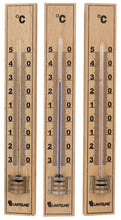Carica l'immagine nel visualizzatore di Gallery, Lantelme Set di 3 termometri analogici in Legno per Interni ed Esterni, Beige - Ilgrandebazar