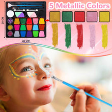 Carica l'immagine nel visualizzatore di Gallery, lenbest Colori Trucco Viso Bambini, 17 Pittura Facciale Include 5... - Ilgrandebazar