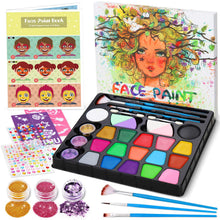 Carica l'immagine nel visualizzatore di Gallery, lenbest Colori Trucco Viso Bambini, 17 Pittura Facciale Include 5... - Ilgrandebazar