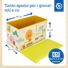 Carica l'immagine nel visualizzatore di Gallery, Bieco, Contenitore Porta Giochi, Scatole Portaoggetti, Baule Cesta per Bambini, Gelb