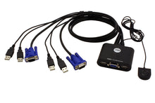 Carica l'immagine nel visualizzatore di Gallery, Aten CS22U KVM Switch 2-> 1 USB Black - Ilgrandebazar