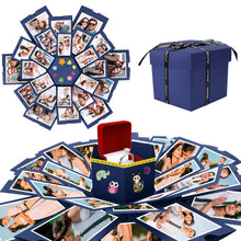 Carica l'immagine nel visualizzatore di Gallery, WisFox Explosion Box, Creativo Fai Da te a Sorpresa Esplosione Regalo Blu - Ilgrandebazar