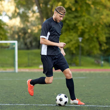 Carica l'immagine nel visualizzatore di Gallery, 4 Pezzi Spesse Fasce Elastico Non Scivolo Fasce per Capelli da Sport per Donne e Uomini, Nero e Grigio