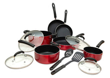 Carica l'immagine nel visualizzatore di Gallery, ANYONECANCOOK Set da Cucina 12 Pezzi Antiaderente con Batteria di Rosso - Ilgrandebazar