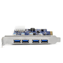Carica l'immagine nel visualizzatore di Gallery, CSL - Scheda PCIe 4 Porte USB 3.0 - PCI Express 3 Plug e A: 4 porte - Ilgrandebazar