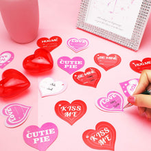 Carica l'immagine nel visualizzatore di Gallery, 24 Pezzi Ornamenti per Cuori in Plastica Traslucida di San Valentino... - Ilgrandebazar