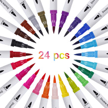 Carica l'immagine nel visualizzatore di Gallery, Pennarelli Acquarelli Colore Brush Pen Doppio 24 Pezzi con Punta 24 Colori - Ilgrandebazar