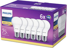 Carica l'immagine nel visualizzatore di Gallery, Philips Lampadine LED Goccia, E27, 11 W Equivalenti a 75 W, 2700K, Confezione da 6