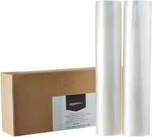 Carica l'immagine nel visualizzatore di Gallery, Amazon Basics - Rotoli sottovuoto per alimenti, Riutilizzabili, 30 cm x 600 cm, 2 unità