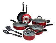 Carica l'immagine nel visualizzatore di Gallery, ANYONECANCOOK Set da Cucina 12 Pezzi Antiaderente con Batteria di Rosso - Ilgrandebazar