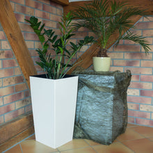 Carica l'immagine nel visualizzatore di Gallery, Prosper Plast Vaso da Fiori Urbi in plastica con 26.5x26.5x50 cm, White - Ilgrandebazar