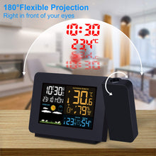 Carica l'immagine nel visualizzatore di Gallery, Kalawen Orologio Proiezione Soffitto Temperatura Esterna Nero con - Ilgrandebazar