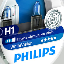 Carica l'immagine nel visualizzatore di Gallery, Philips 12961NBVB2 WhiteVision Effetto Xenon W5W Lampada Auto, Blister Doppio