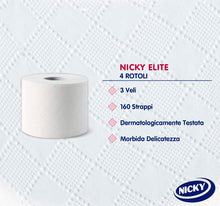 Carica l'immagine nel visualizzatore di Gallery, Nicky Elite Carta Igienica, 4 Rotoli