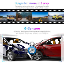 Carica l'immagine nel visualizzatore di Gallery, Dash Cam Specchietto ThiEYE 10" Touchscreen Telecamera per Auto Retrovisione...