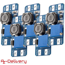Carica l'immagine nel visualizzatore di Gallery, AZDelivery 5 x MT3608 Modulo Convertitore DC-DC Regolabile Step Up 5x - Ilgrandebazar