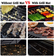 Carica l'immagine nel visualizzatore di Gallery, Tappetino da Barbecue Set di 6 Mat Cottura BBQ Riutilizzabile M, nero - Ilgrandebazar