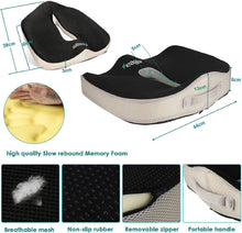 Carica l'immagine nel visualizzatore di Gallery, Feagar Cuscino per Sedile Memory Foam - Cuscino per Sedia Auto - Cuscini Seduta per Auto, Ufficio, Sedia da Gioco