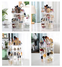 Carica l'immagine nel visualizzatore di Gallery, Organizzatore di trucco, espositore cosmetico Rotating Organizer, Trasparente
