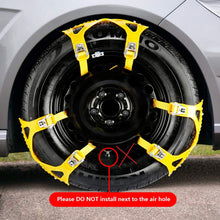 Carica l'immagine nel visualizzatore di Gallery, Qisiewell Catena da Neve Catene Anti-Slittamento per Automobile giallo