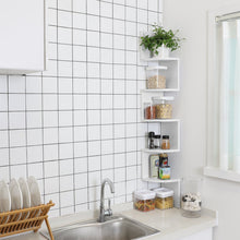 Carica l'immagine nel visualizzatore di Gallery, VASAGLE Scaffale Angolare a Parete con 5 Ripiani, Mobile di Legno per Bianco - Ilgrandebazar