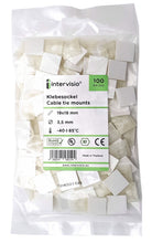 Carica l'immagine nel visualizzatore di Gallery, intervisio Supporto Autoadesive per Fascette Stringicavo 19 mm x 19 mm, Natur - Ilgrandebazar