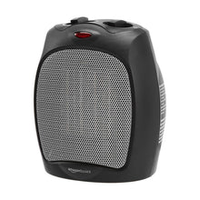 Carica l'immagine nel visualizzatore di Gallery, Amazon Basics - Termoventilatore in ceramica da 1500 Watt con termostato regolabile - Nero