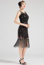 Carica l'immagine nel visualizzatore di Gallery, Coucoland 1920s abito da donna pavone modello Flapper S, Nero Multicolore - Ilgrandebazar