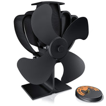 Carica l'immagine nel visualizzatore di Gallery, Brandson - Ventola per stufa termoalimentata - Termoventilatore No pile, Nero - Ilgrandebazar