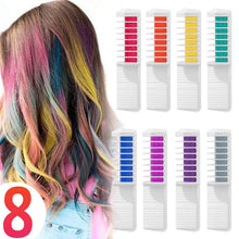 Carica l'immagine nel visualizzatore di Gallery, Capelli Gesso Pettine Temporanea Gesso, Wolady 8 Colore Pettine... - Ilgrandebazar