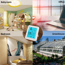 Carica l'immagine nel visualizzatore di Gallery, HUALANS Termometro Igrometro Digitale Professionale con Touch-Button, Blu