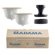 Carica l'immagine nel visualizzatore di Gallery, Madama - Capsule Caffè Ricaricabili Dolce Gusto, Acciao E Beige - Ilgrandebazar