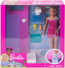 Carica l'immagine nel visualizzatore di Gallery, Barbie- Playset con Doccia Bambola con Accessori, Giocattolo per Bambini 3+ Anni, FXG51