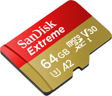 Carica l'immagine nel visualizzatore di Gallery, SanDisk Extreme Scheda di Memoria microSDXC da 64 GB e Adattatore SD 64